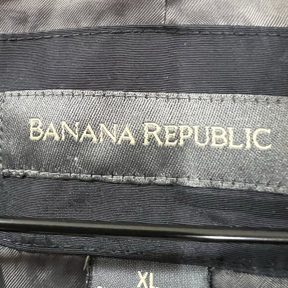 Banana Republic Black Lined Light Jacket Mens XL With Pockets - Picture 4 of 15